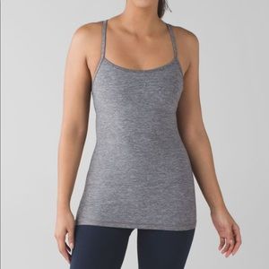 Lululemon Power Y Tank Top - heather grey - size 4